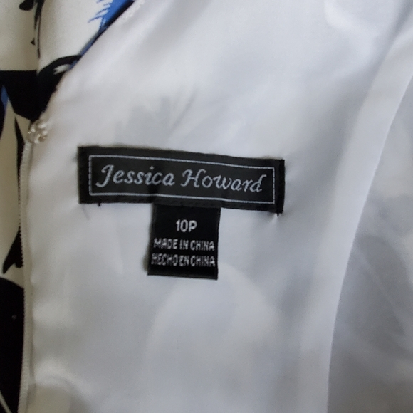 Jessica Howard Fit & Flare Cotton Dress 10 Petite - Picture 3 of 4